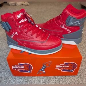 Patrick Ewing Rebound Red and Gray Sneakers